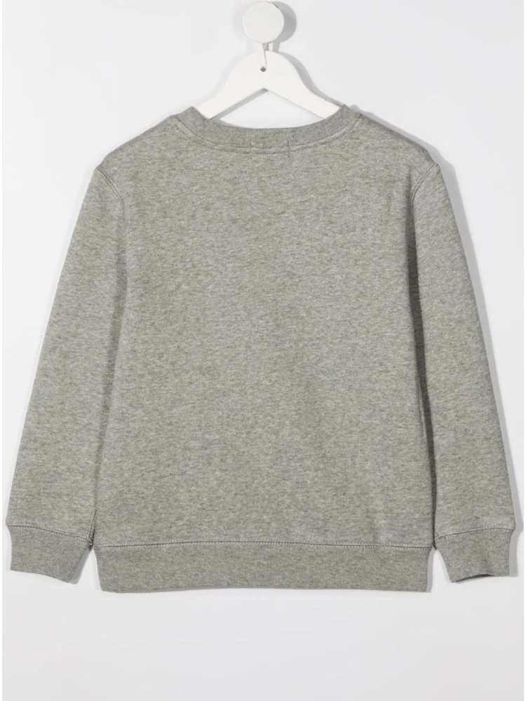 Grey Sweatshirt with Logo on the Front in Cotton Boy alternative