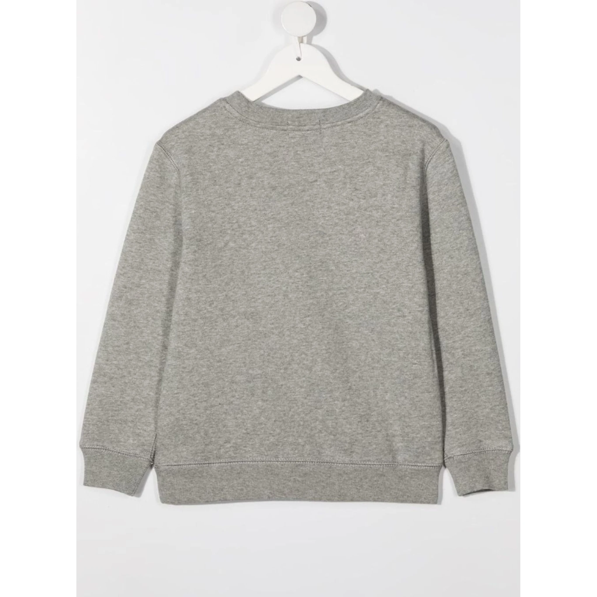 Grey Sweatshirt with Logo on the Front in Cotton Boy