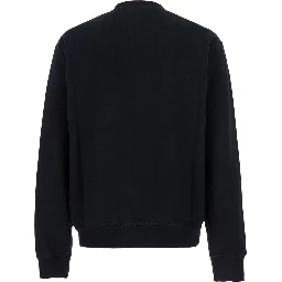 Ducati x D2 Black Sweatshirt with Logo Print on the Front in Cotton Man