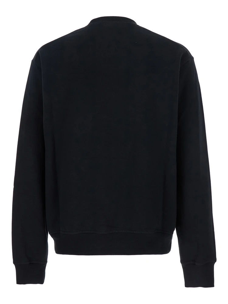 Ducati x D2 Black Sweatshirt with Logo Print on the Front in Cotton Man alternative