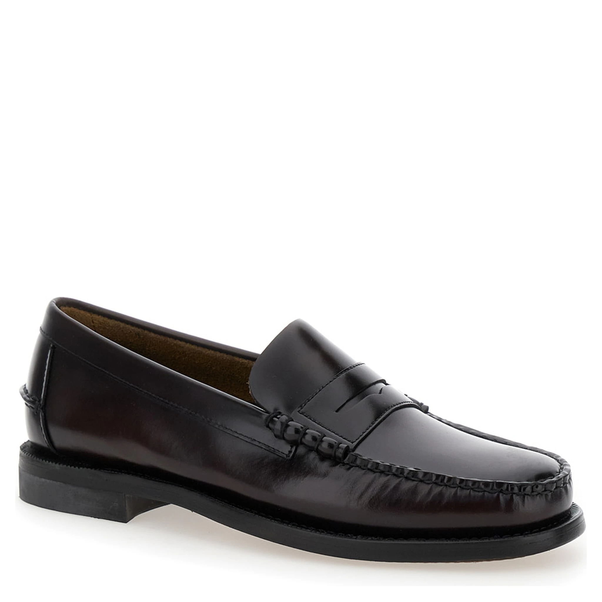 Bordeaux Pull-On Loafers in Leather Man