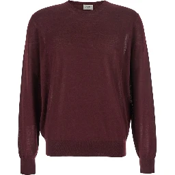 Bordeaux Crewneck Sweater with Cassandre in Cashmere Man