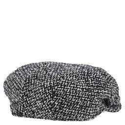 Grey Hat with Short Brim in Wool Blend Man