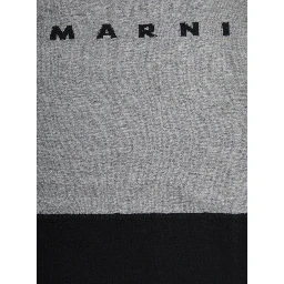 Grey Crewneck Sweatshirt with Logo Lettering on the Front in Cotton Boy