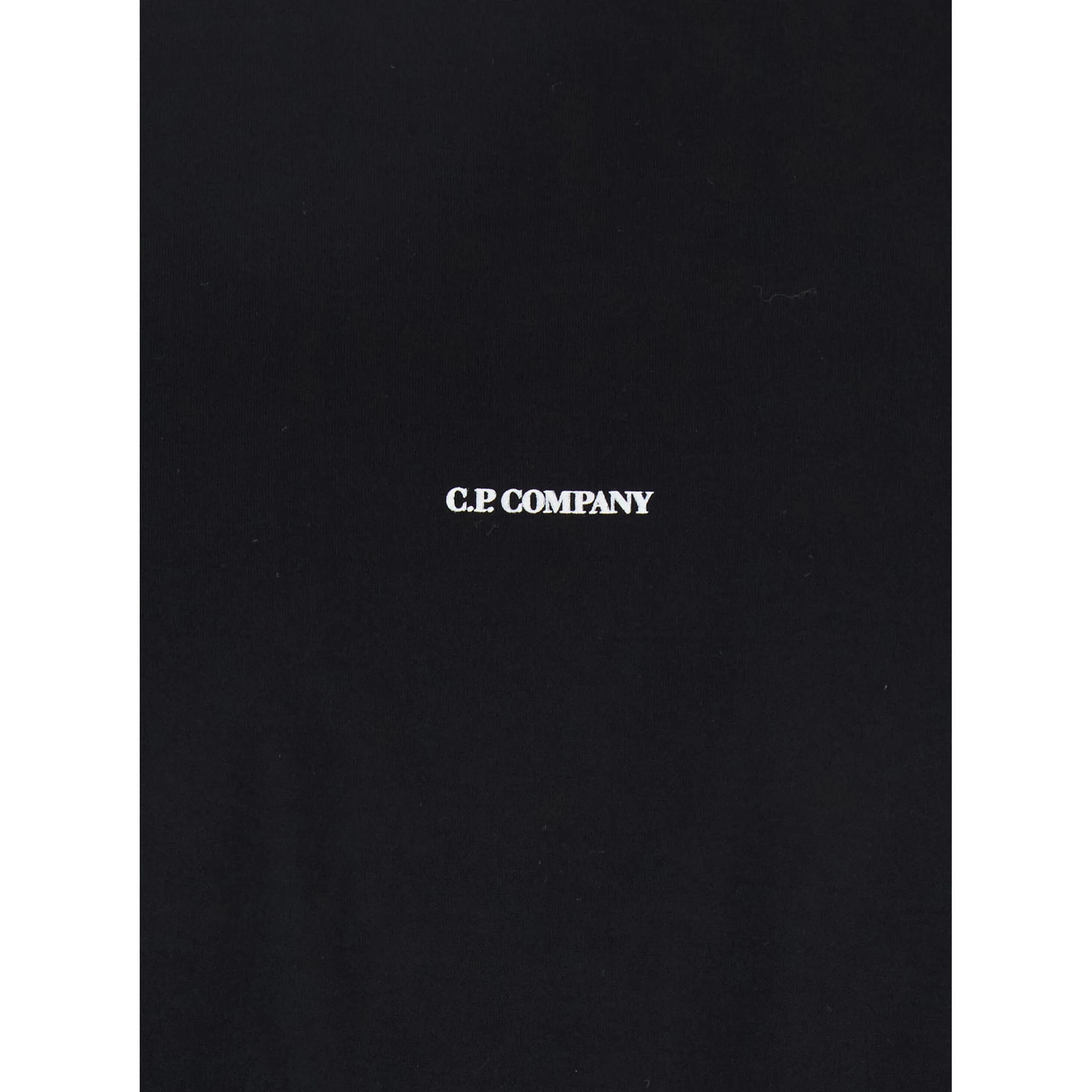 Black Crewneck T-Shirt with Logo Lettering on the Front in Cotton Man