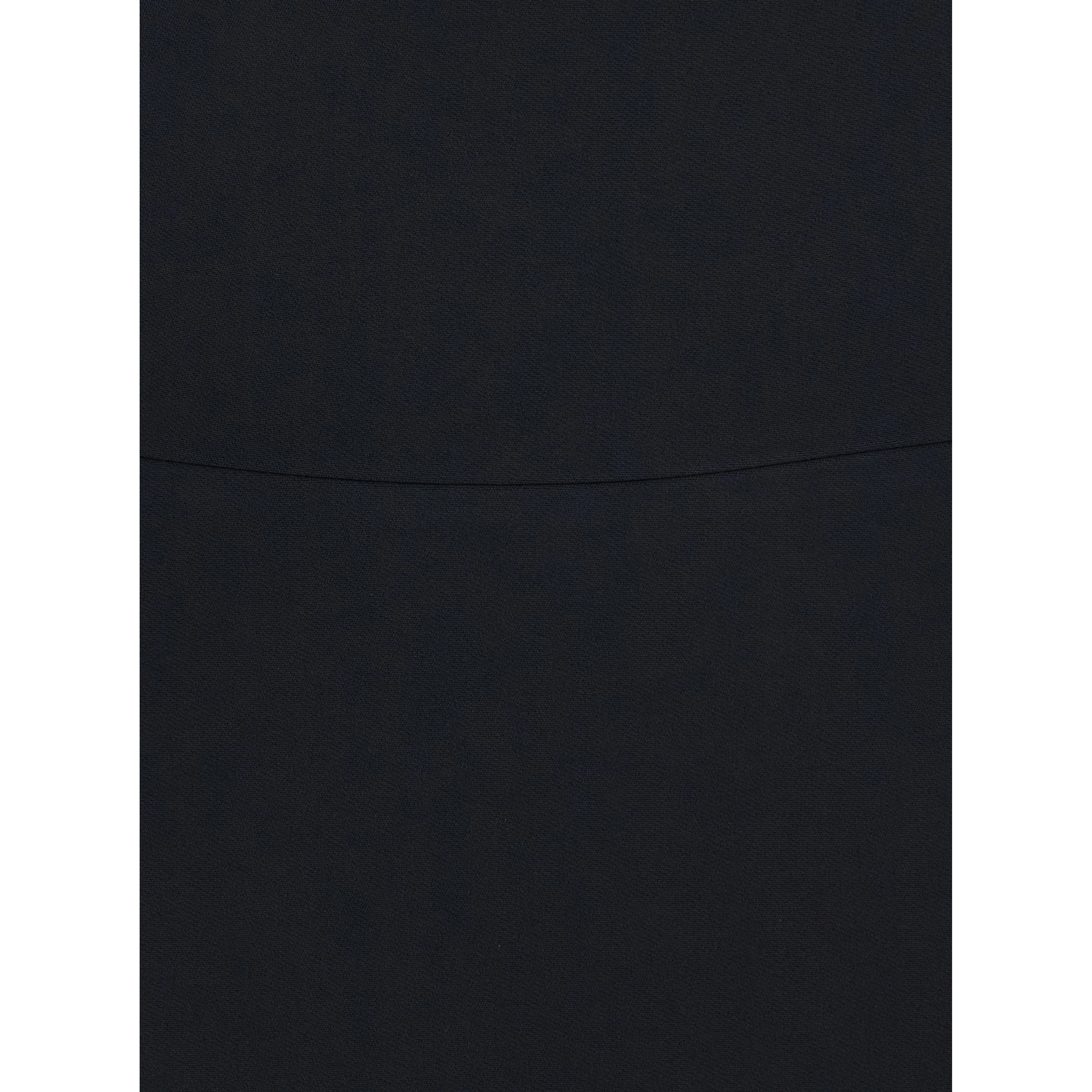 Black Mini Dress with Flared Skirt and Square Neckline in Viscose Blend Stretch Woman