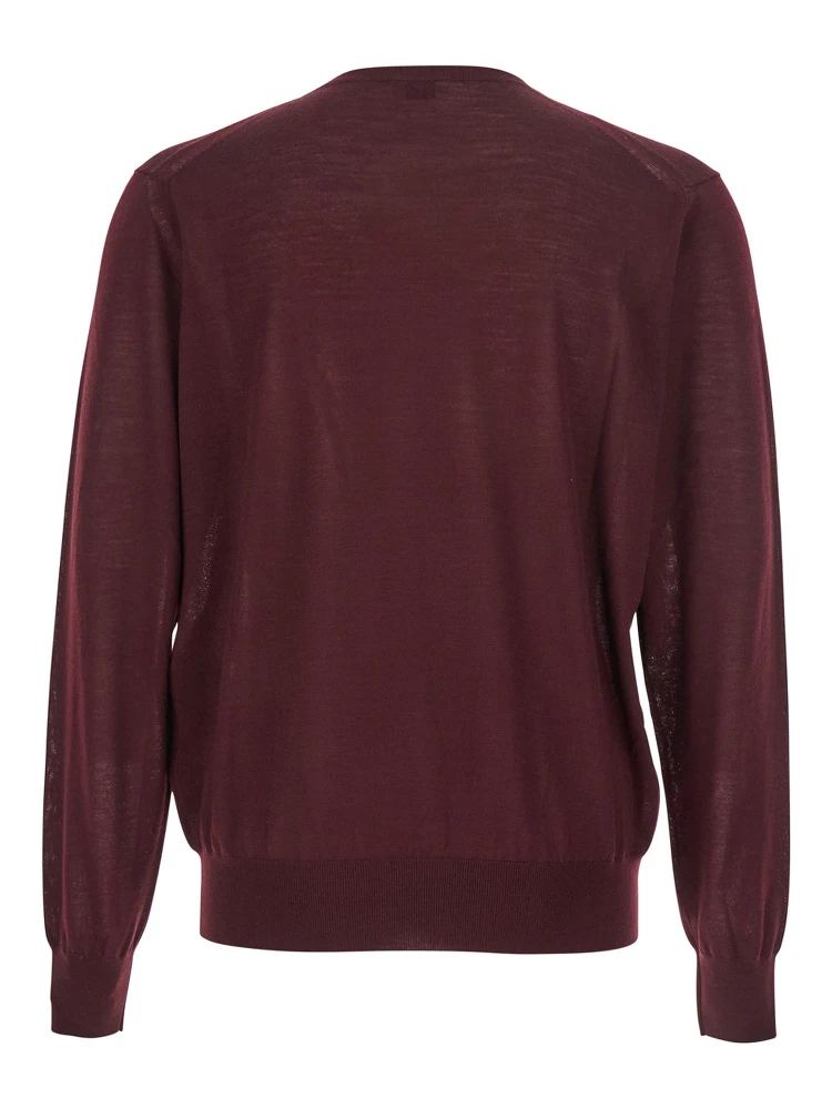 Bordeaux Crewneck Sweater with Cassandre in Cashmere Man alternative