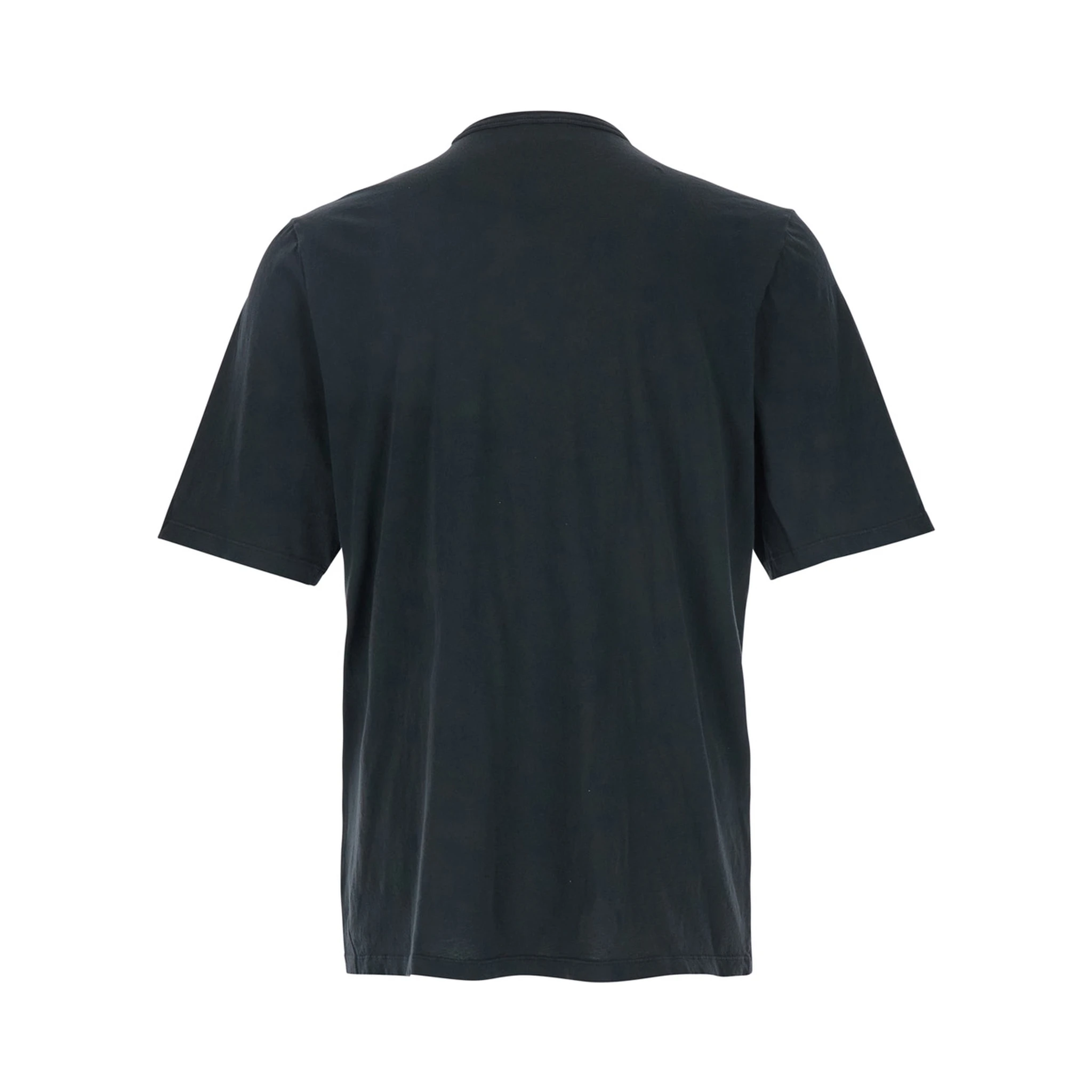 Dark Grey T-Shirt with Logo Lettering on the Front Tone-on-Tone in Cotton Man