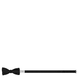 Black Ready-To-Wear Bowtie with Hook Closure in Silk Man
