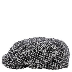 Grey Hat with Short Brim in Wool Blend Man
