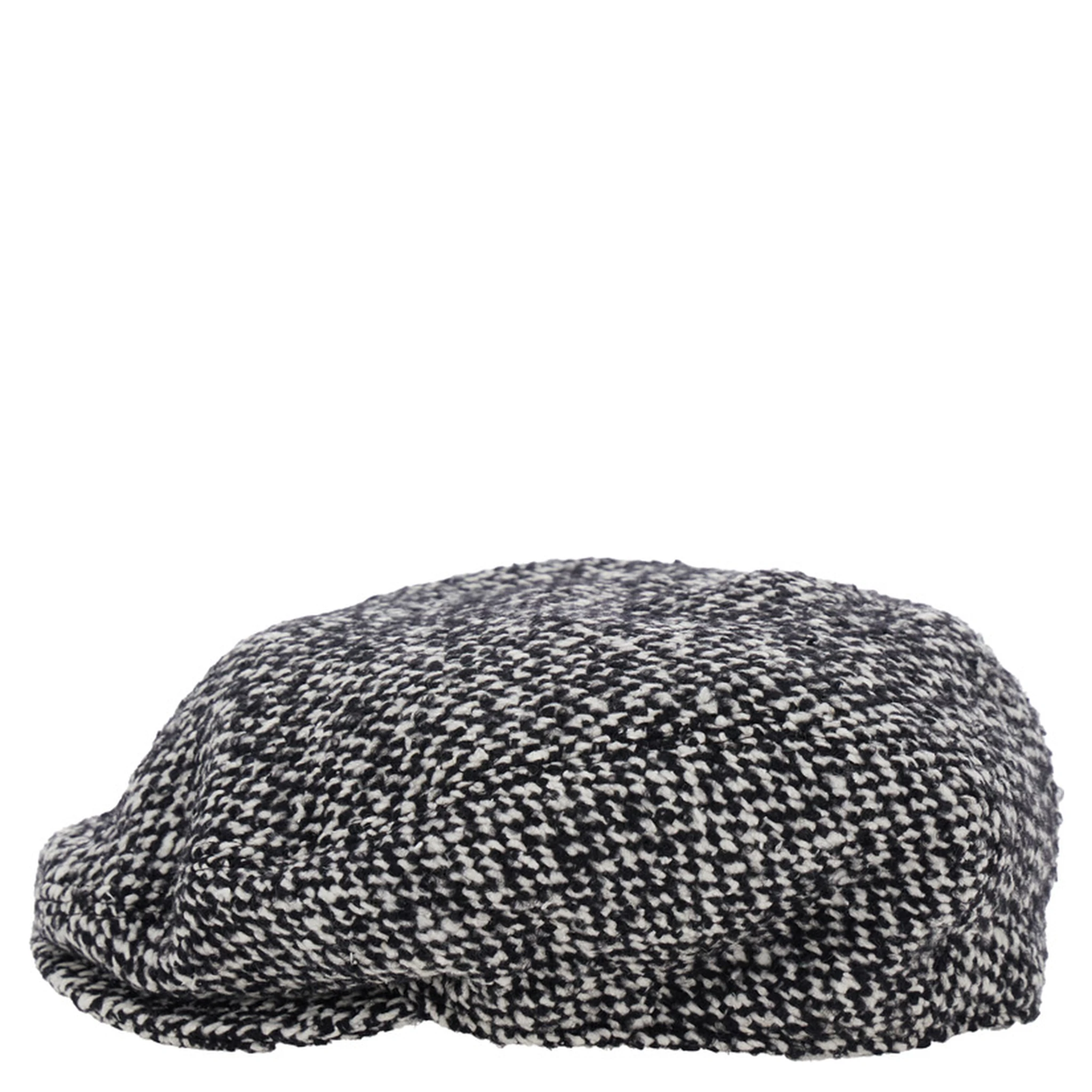 Grey Hat with Short Brim in Wool Blend Man