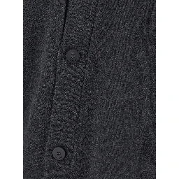 Grey Cardigan with Asymmetrical Design in Wool Man