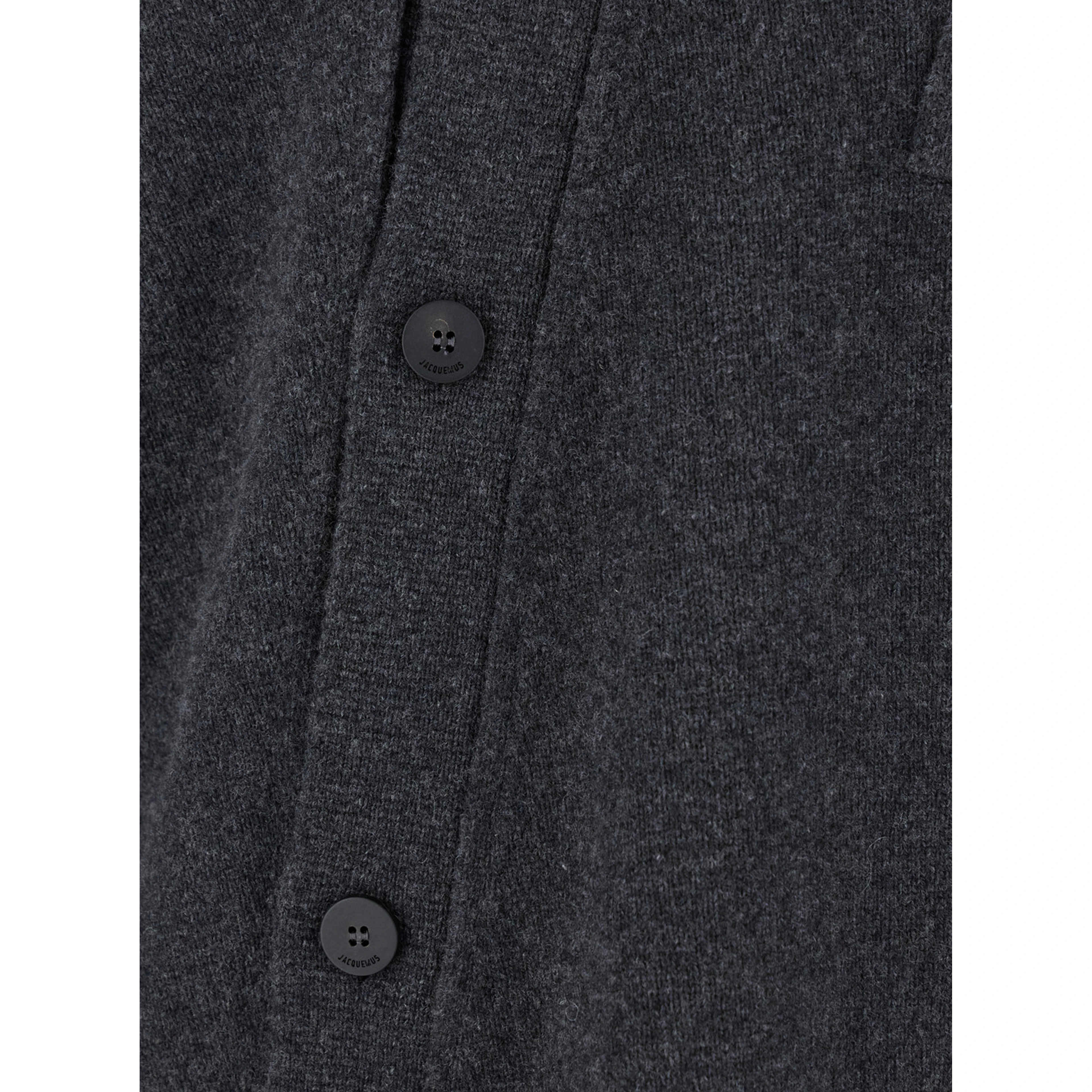 Grey Cardigan with Asymmetrical Design in Wool Man