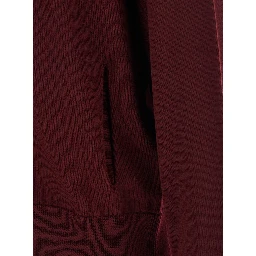 Bordeaux Cardigan with High Neck and Front Zip Closure in Wool Man