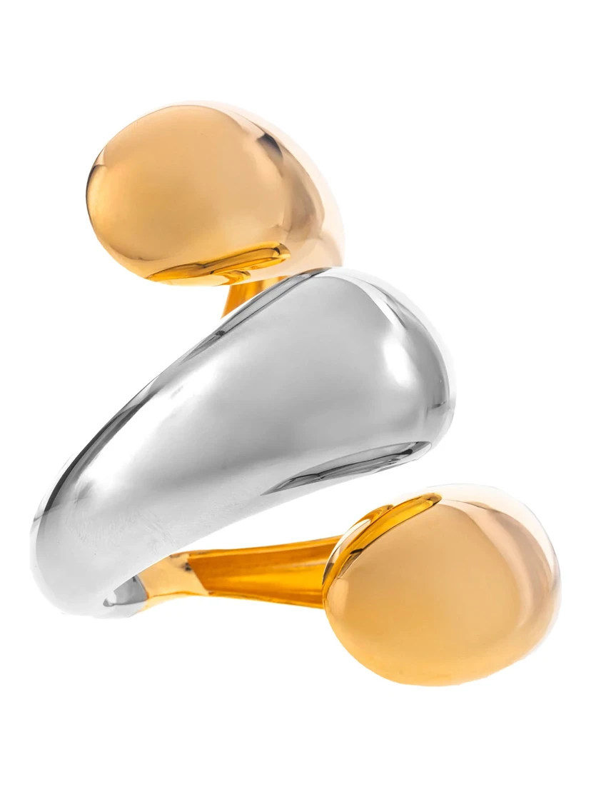 Isa  Gold Colored Bracelet with Spiral Design in Bronze Woman