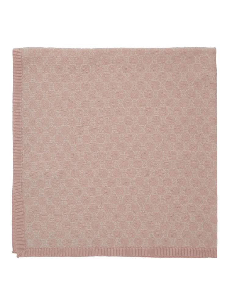 Pink Square Scarf in GG Wool Girl