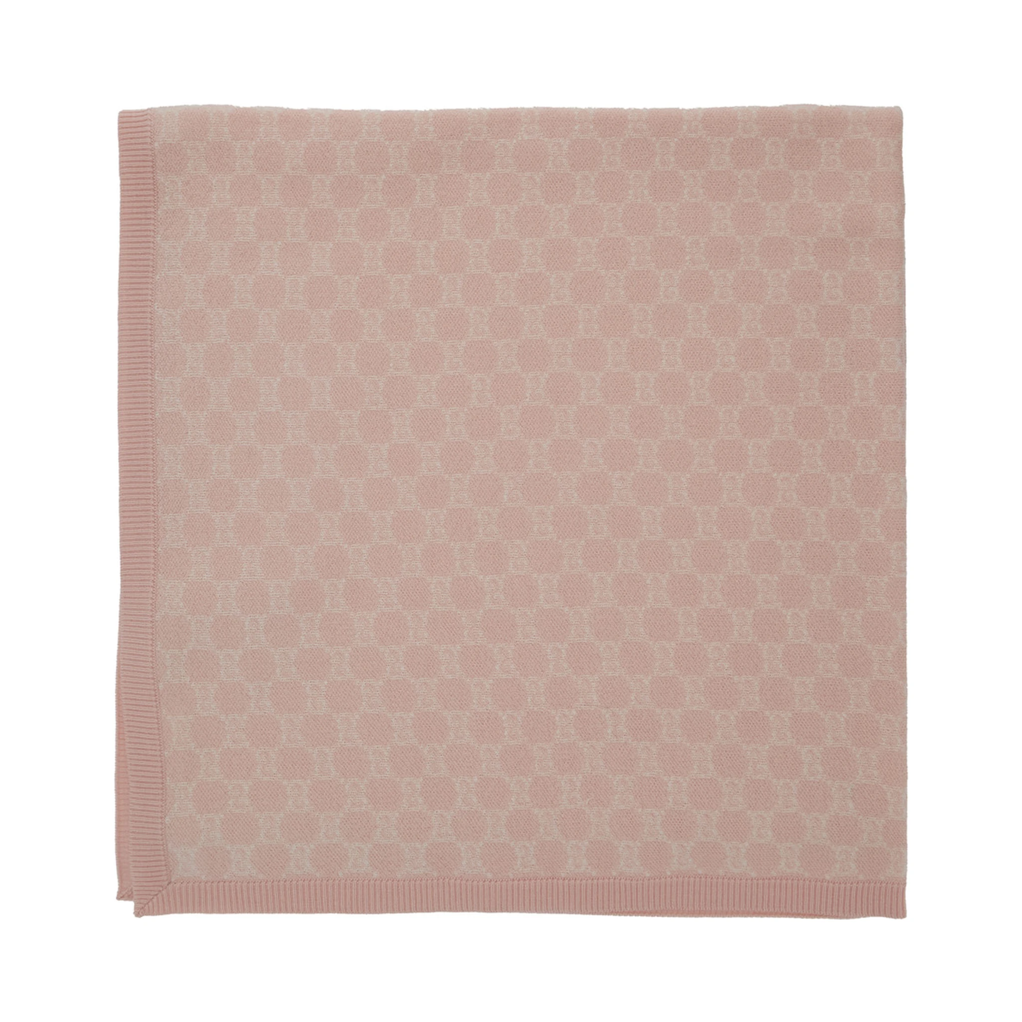 Pink Square Scarf in GG Wool Girl