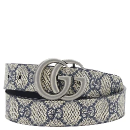Beige Belt with GG Buckle in GG Canvas Boy