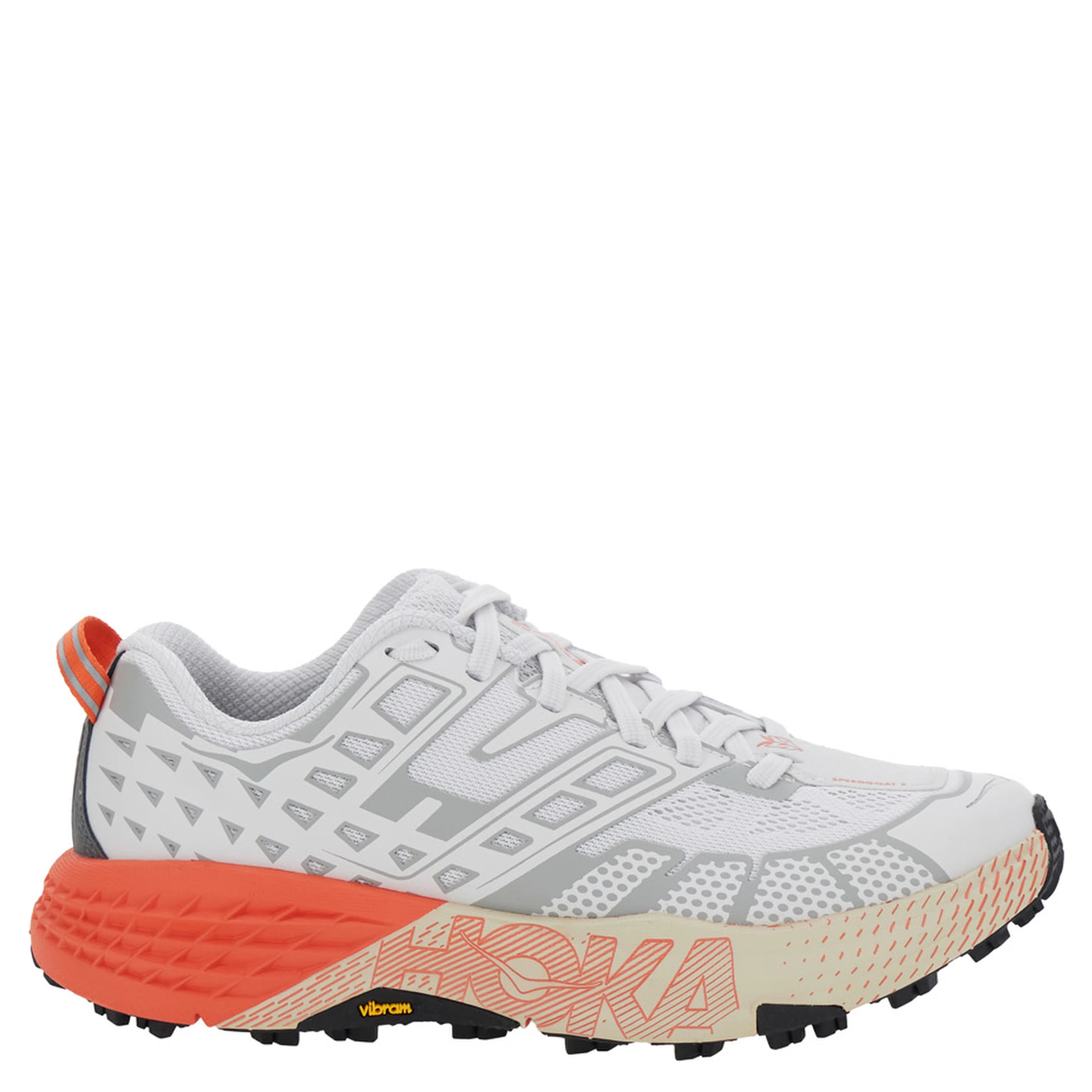 Speedgoat White Low Top Sneakers with Geometric Motif in Tech Fabric Unisex