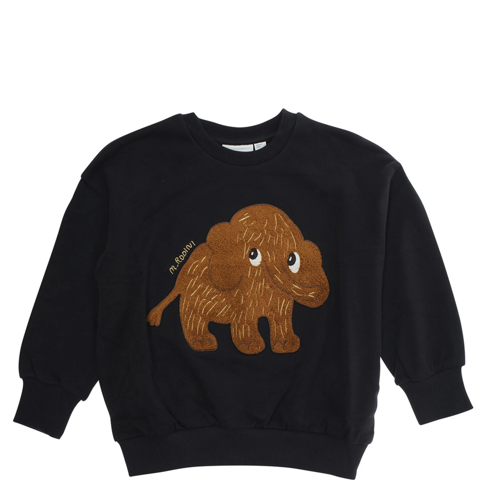 Black Sweatshirt with Maxi Logo on the Front in Cotton Boy