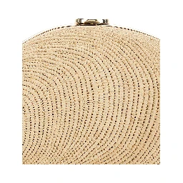 Bridget Beige Shell-Shaped Clutch in Raffia Woman