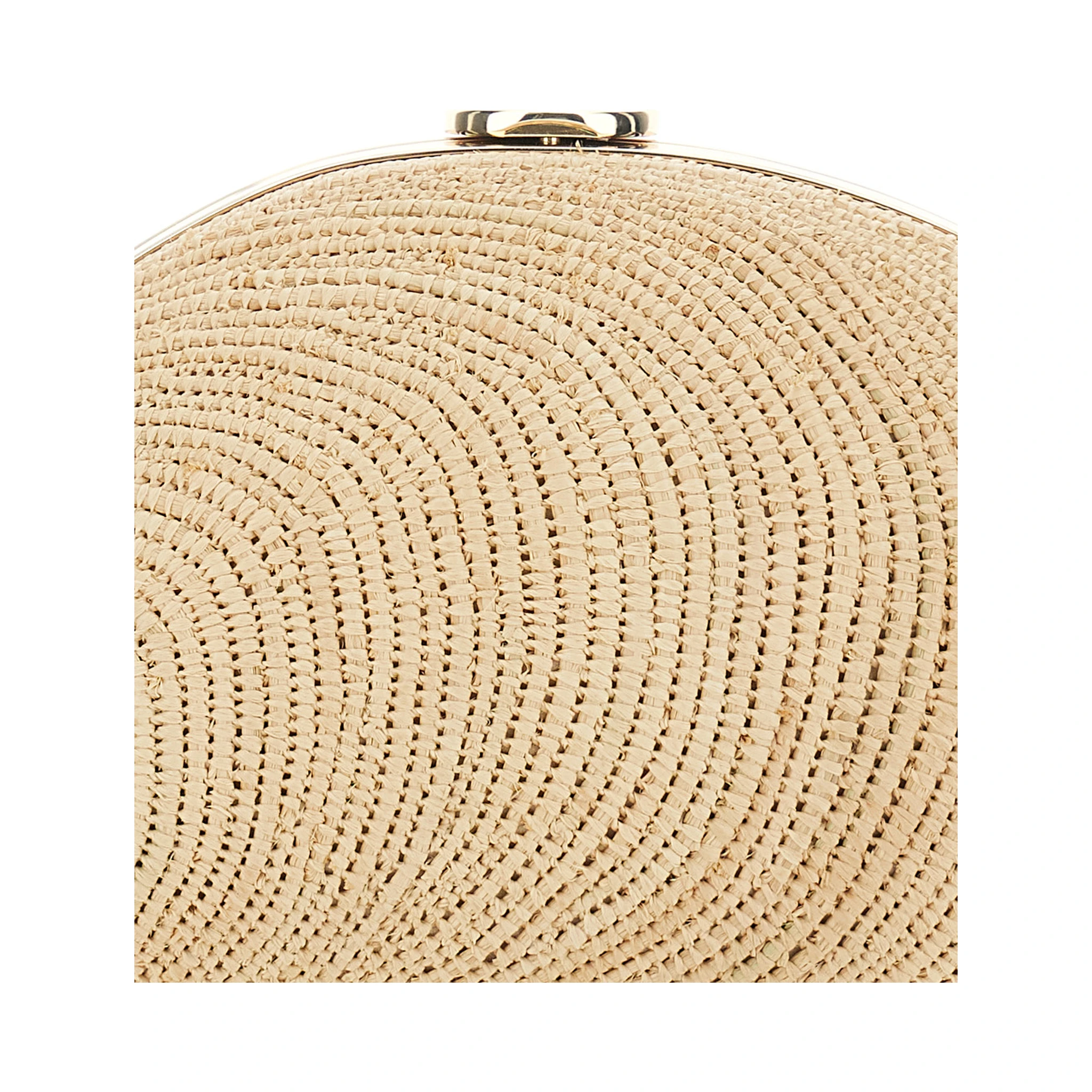 Bridget Beige Shell-Shaped Clutch in Raffia Woman