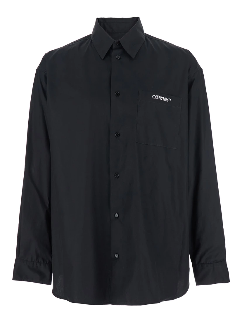 Brush Arrow Black Shirt with Logo Lettering on the Front and Maxi Print on the Rear in Cotton Blend Woman