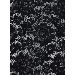 Bohemia Black Mini Dress with All-Over Lace Embroidery in Tech Fabric Stretch Woman