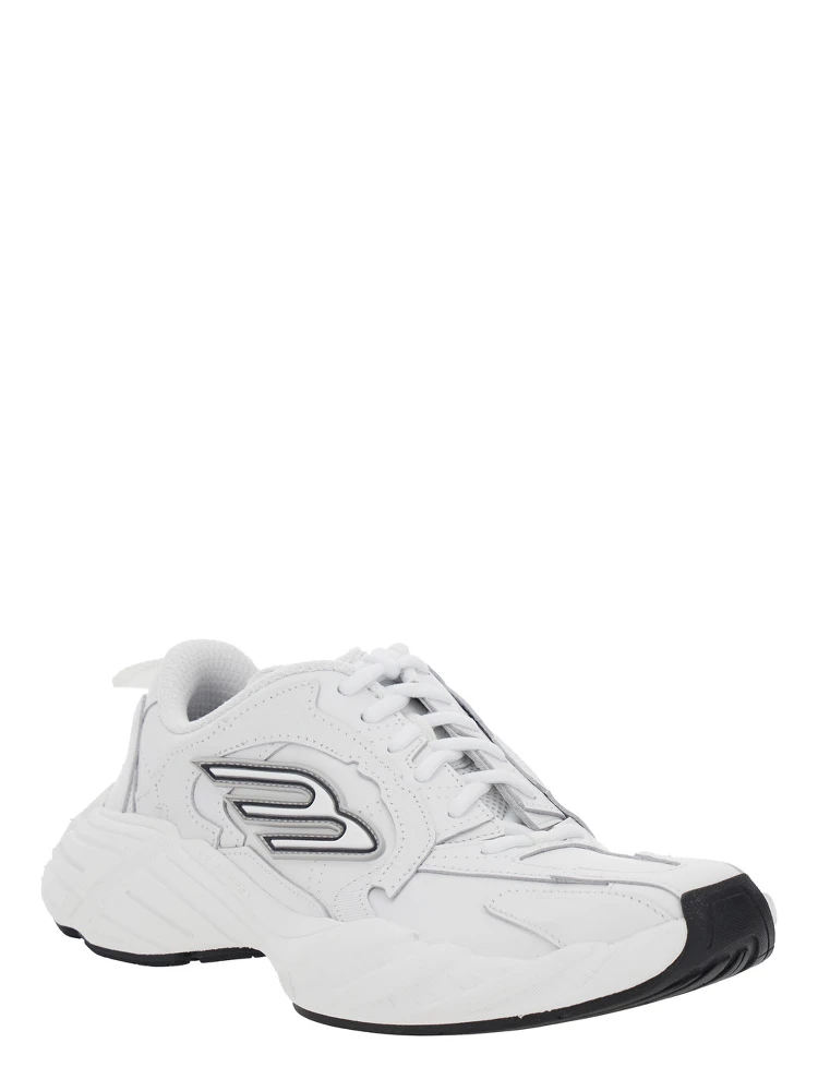 Monday White Low Top Sneakers with Logo Detail on the Side and Size Patch on the Heel in Leather Woman alternative