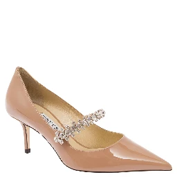 Bing Pink Pumps with Crystal Embellishment in Patent Leather Woman