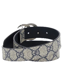 Beige Belt with GG Buckle in GG Canvas Boy
