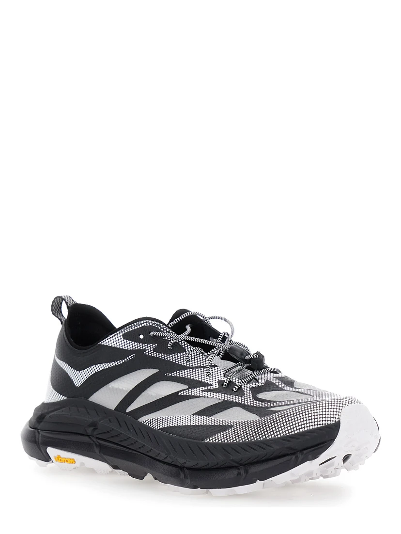 Mafate Speed 4 Lite Black Low Top Sneakers with Mesh Panels in Tech Fabric Unisex