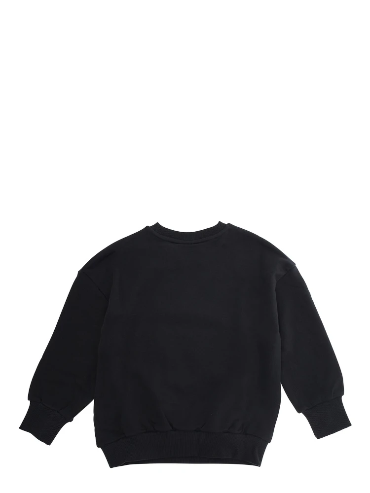 Black Sweatshirt with Maxi Logo on the Front in Cotton Boy alternative