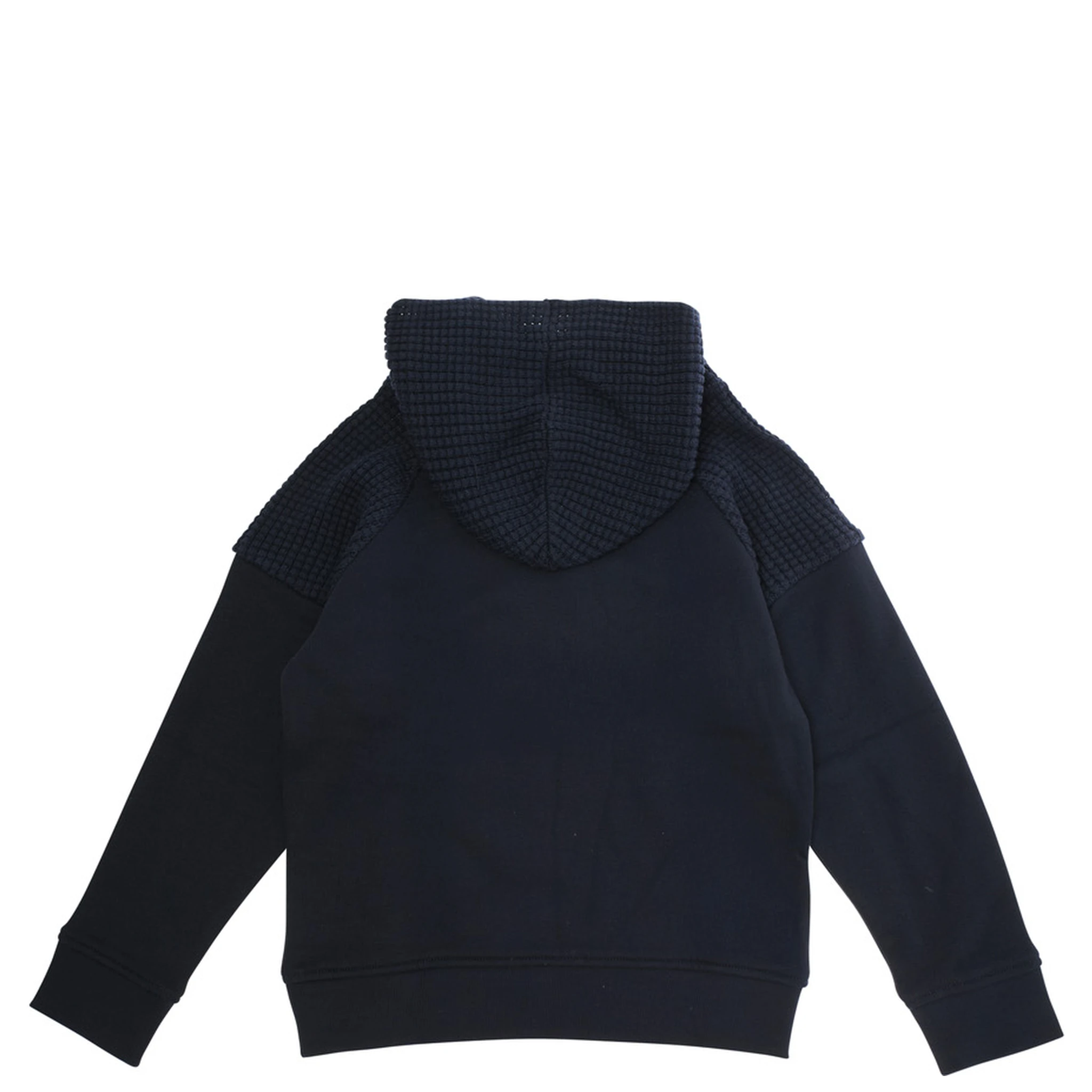 Blue Sweatshirt with Honeycomb Inserts and Embroidered Logo in Cotton Boy