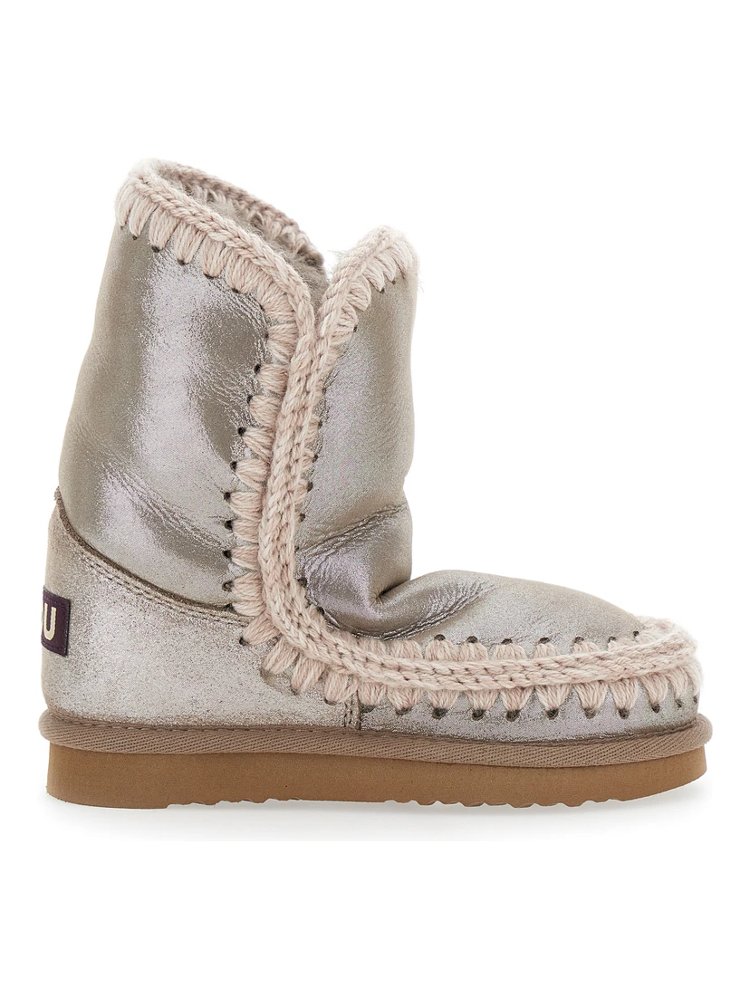 Eskino Metallic Ankle Boots in Patent Suede Girl