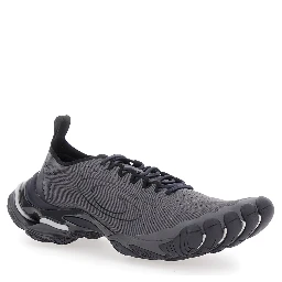 Anatomic Runner Black Sneaker with Anatomical Five-Toe Shape in Tech Fabric Man