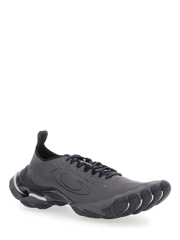 Anatomic Runner Black Sneaker with Anatomical Five-Toe Shape in Tech Fabric Man alternative