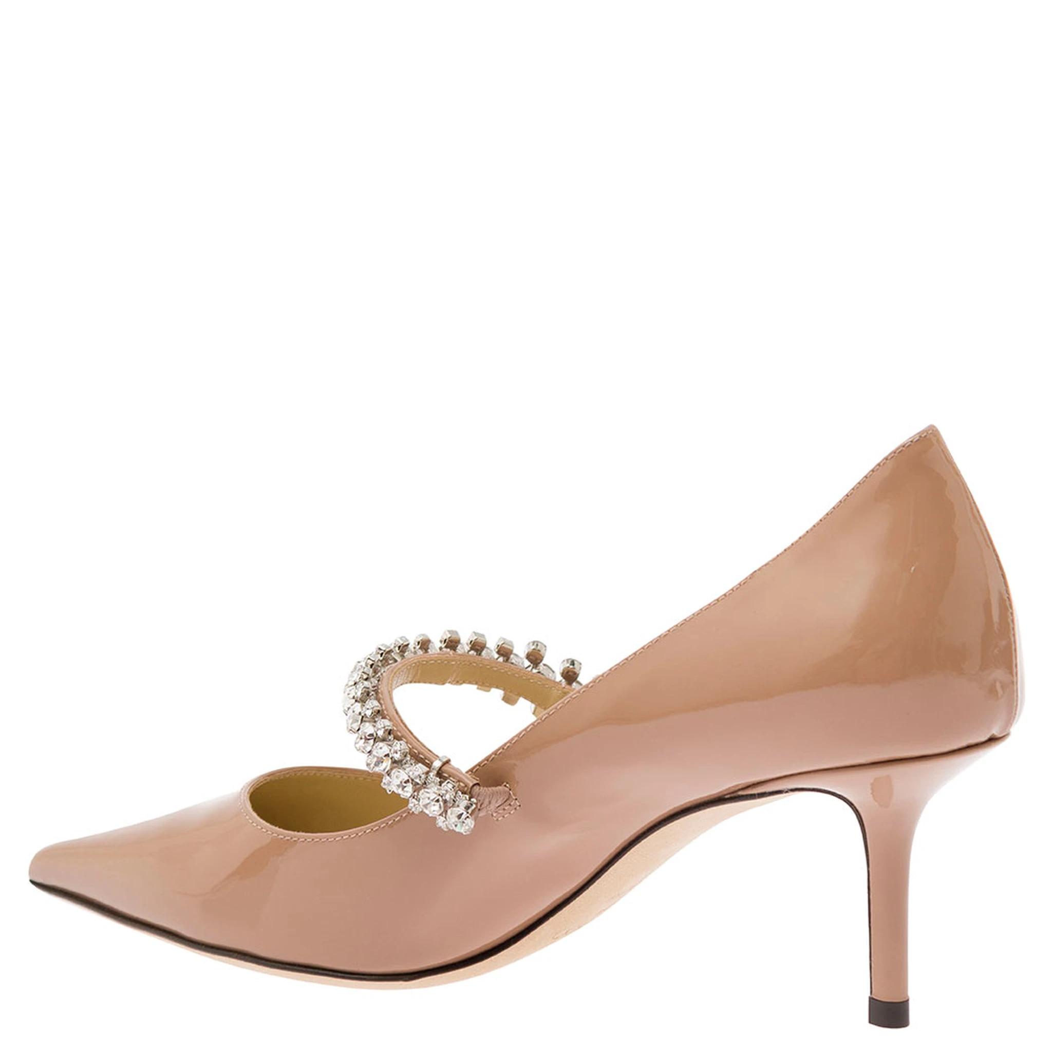 Bing Pink Pumps with Crystal Embellishment in Patent Leather Woman