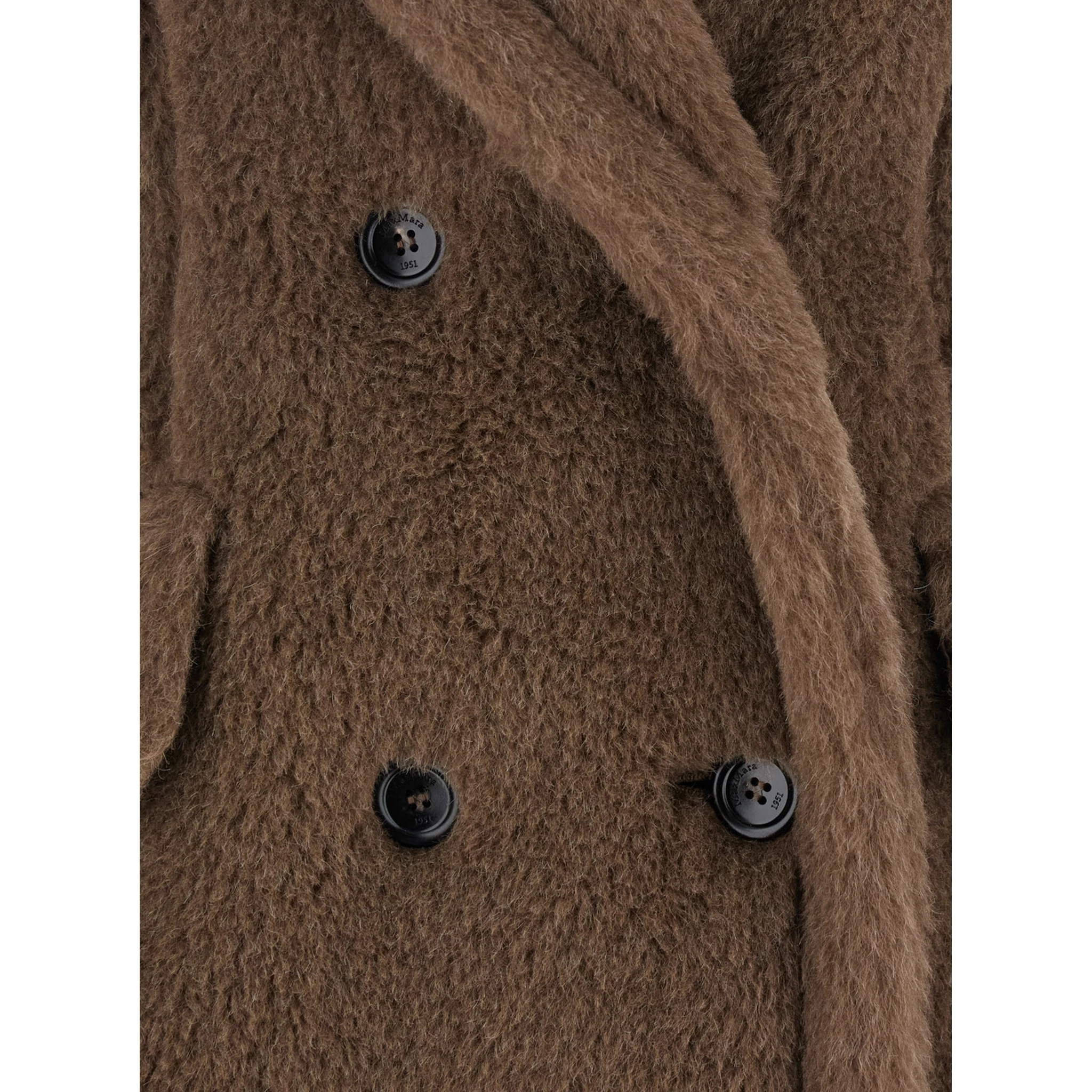 Brown Sleeveless Coat with Wide Classic Lapels in Fur Woman