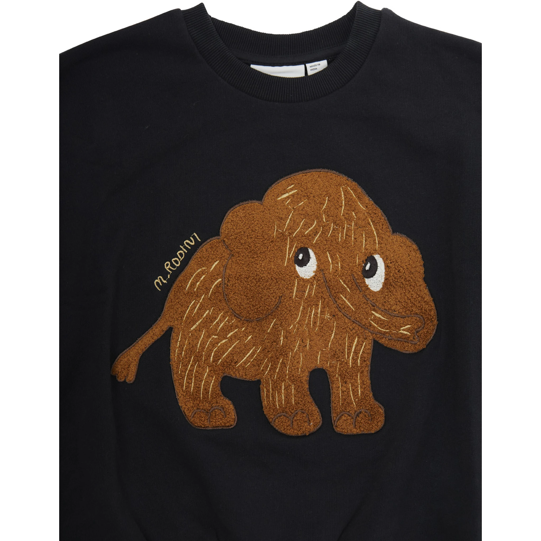 Black Sweatshirt with Maxi Logo on the Front in Cotton Boy