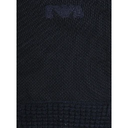 Blue Sweatshirt with Honeycomb Inserts and Embroidered Logo in Cotton Boy