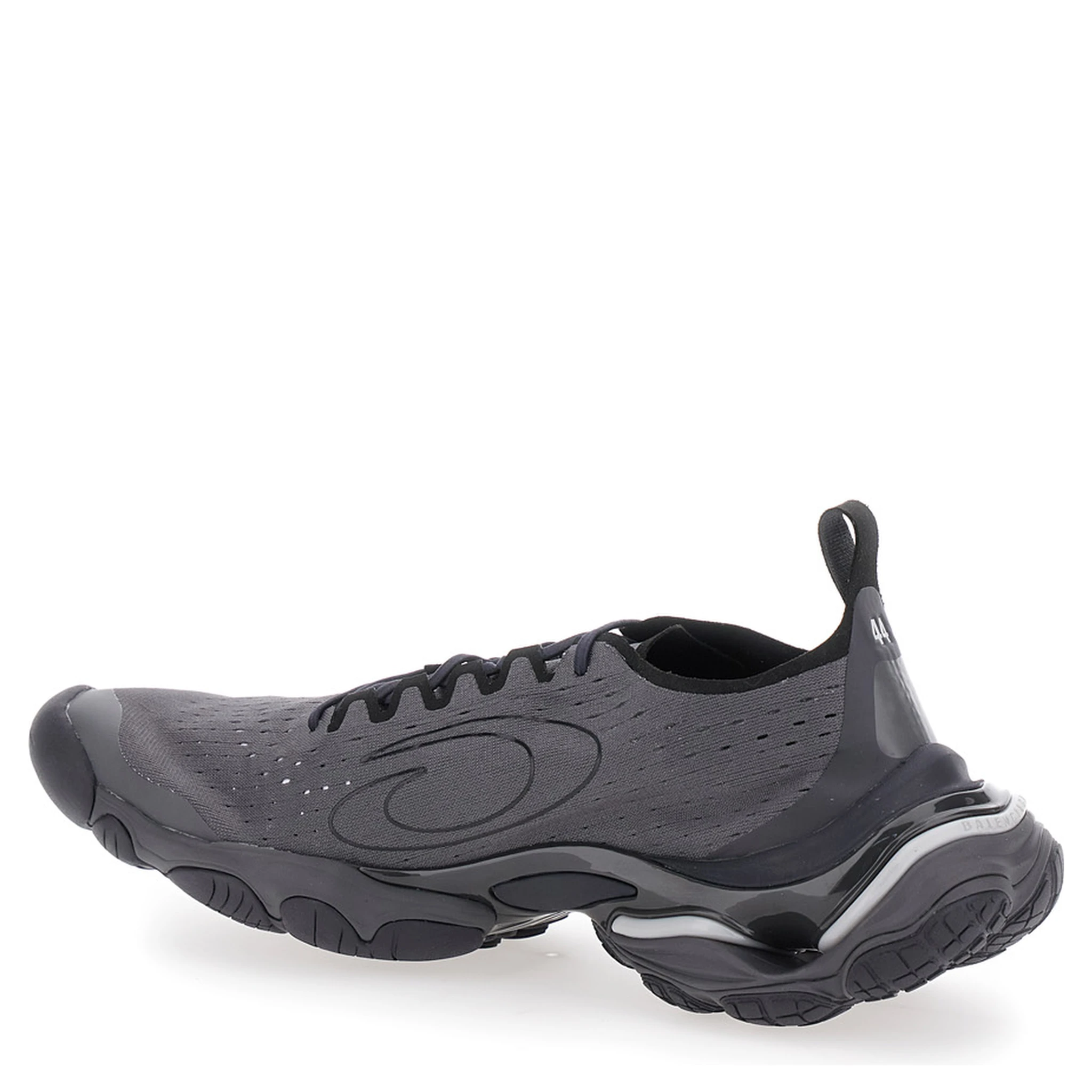 Anatomic Runner Black Sneaker with Anatomical Five-Toe Shape in Tech Fabric Man