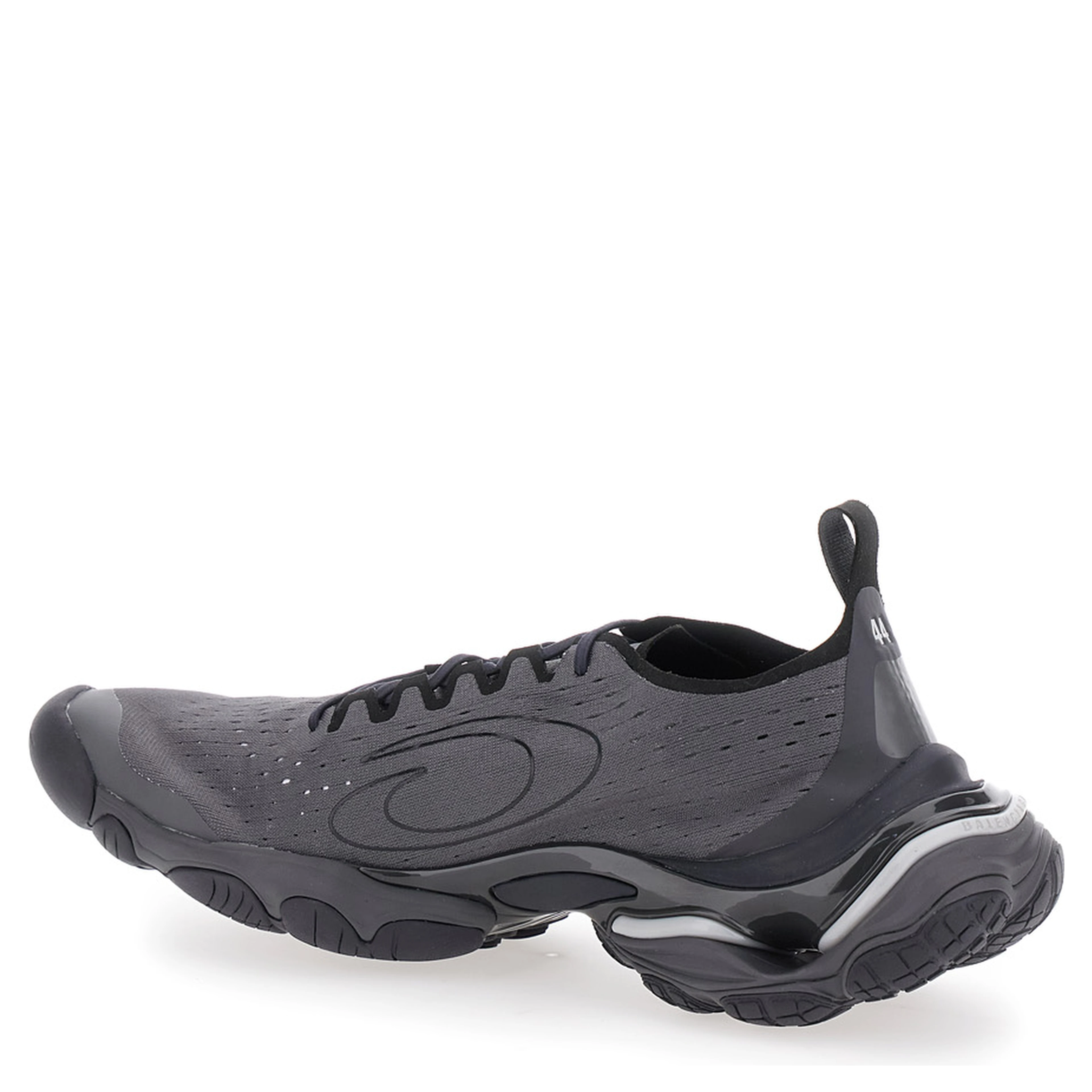 Anatomic Runner Black Sneaker with Anatomical Five-Toe Shape in Tech Fabric Man