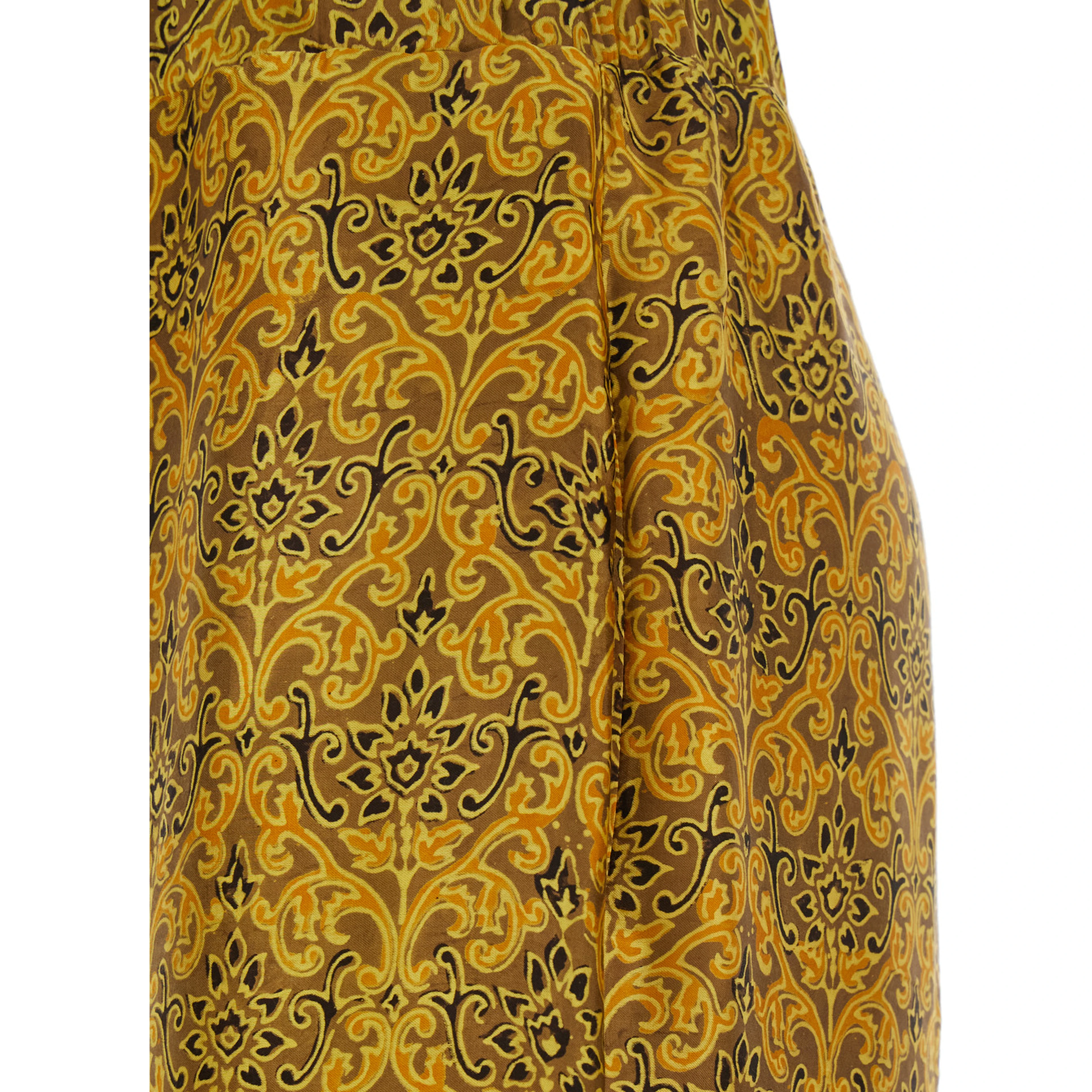 Iris Multicolor Pants with Wide Leg and All-Over Print in Silk Woman