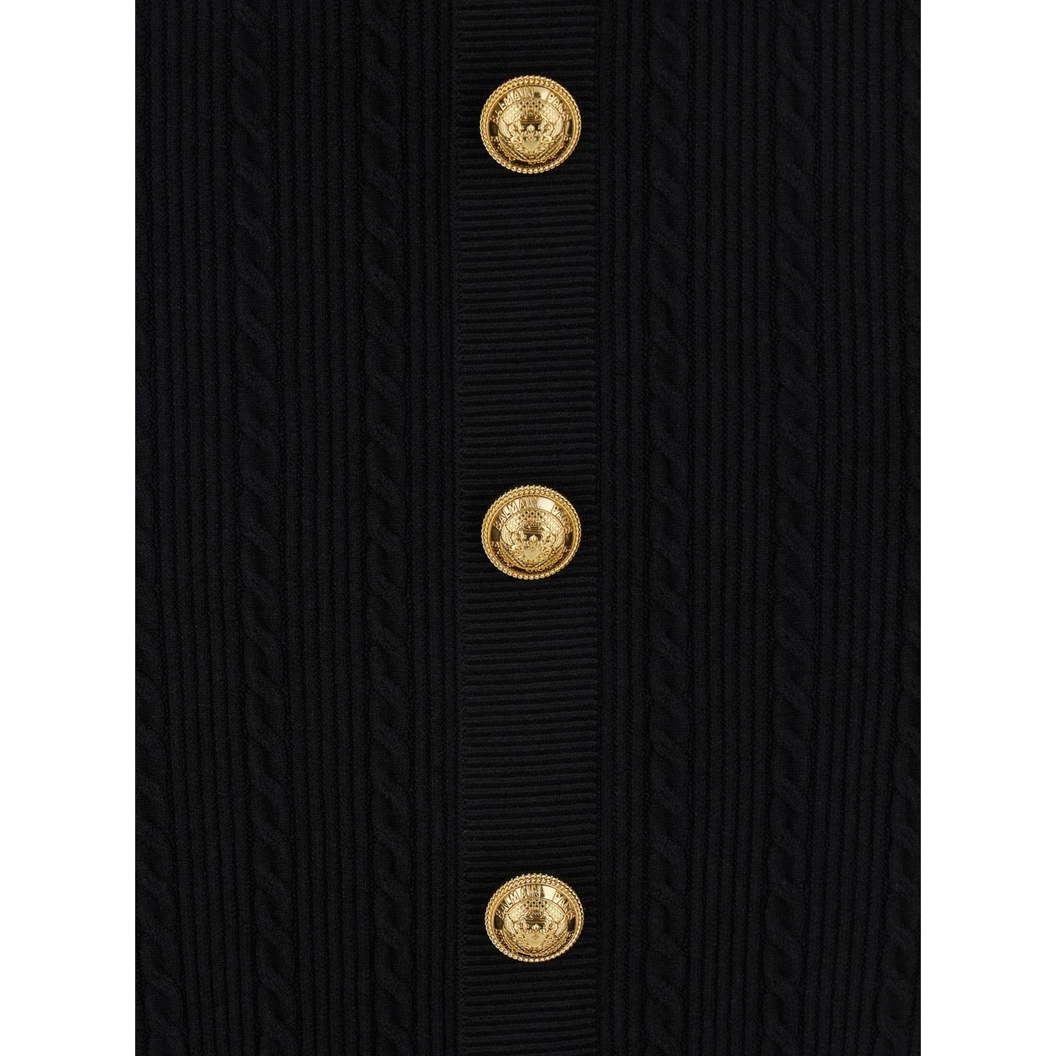 Black Skirt with Logo Buttons and Zip Closure in Viscose Blend Woman