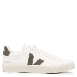 White Campo Sneaker with Side Logos in Vegan Leather Man