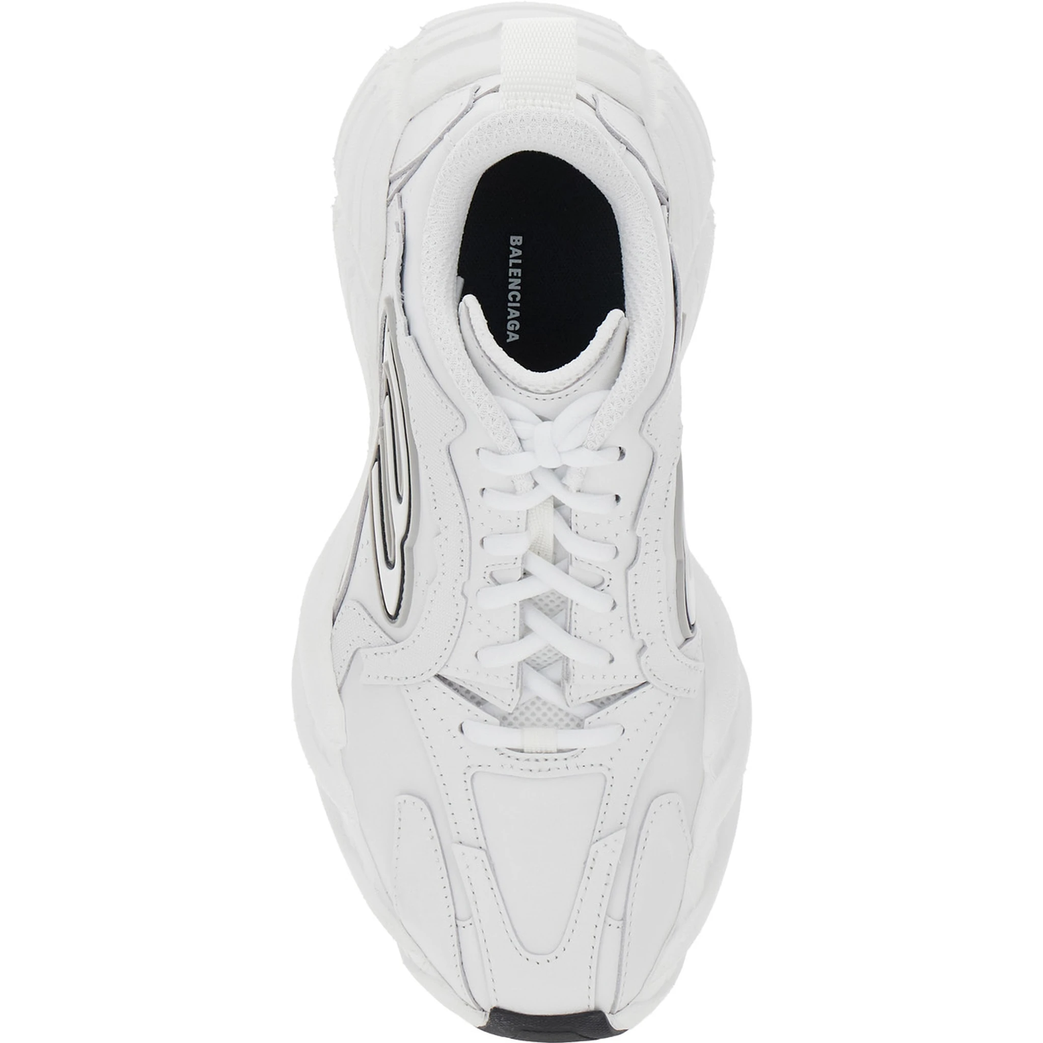 Monday White Low Top Sneakers with Logo Detail on the Side and Size Patch on the Heel in Leather Woman
