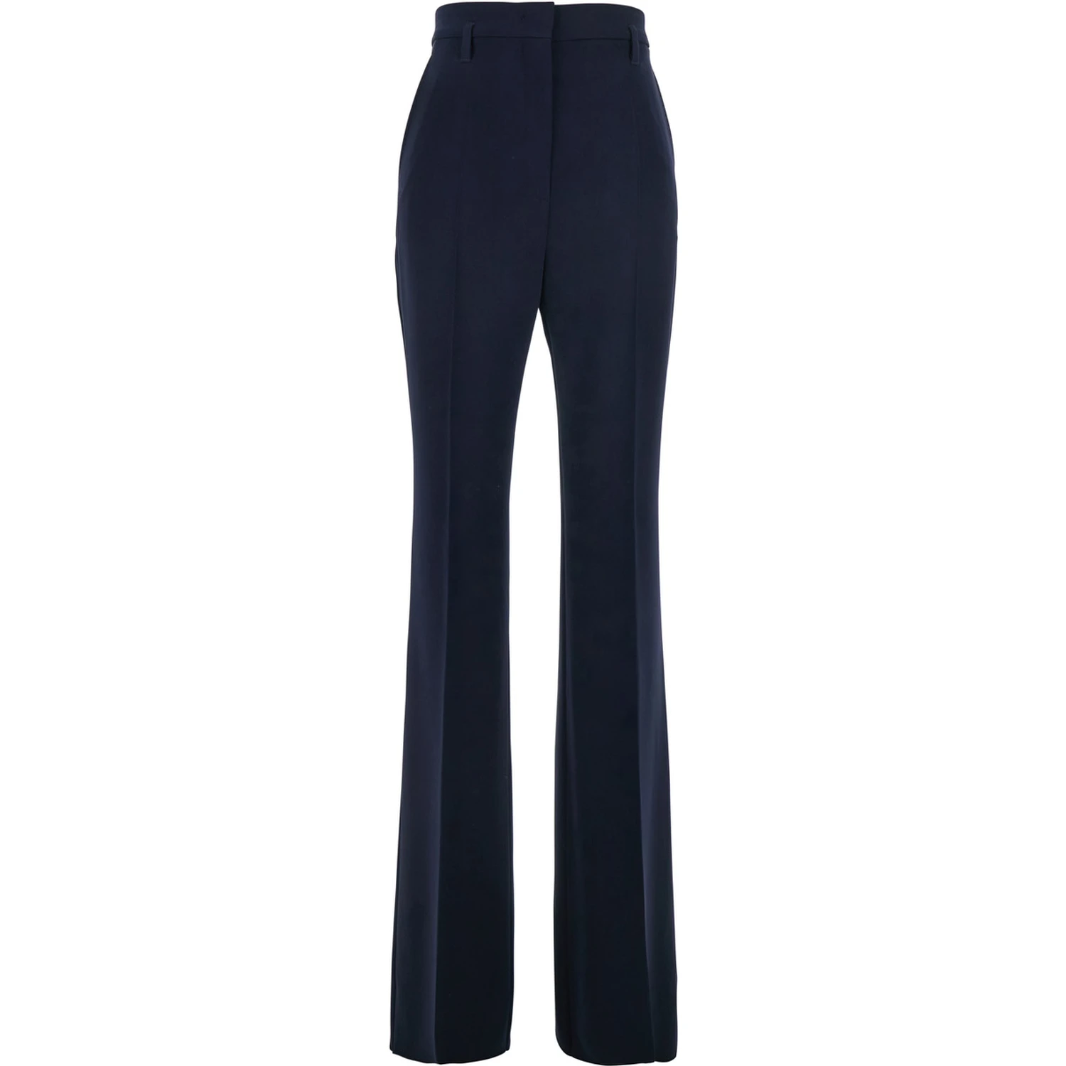 Alabama Blue Pants with Belt Loops and Wide Leg in Tech Fabric Woman