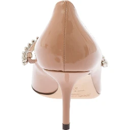 Bing Pink Pumps with Crystal Embellishment in Patent Leather Woman