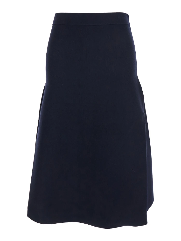 Giusy Black Flared Skirt with Elastic Waist in Viscose Blend Woman